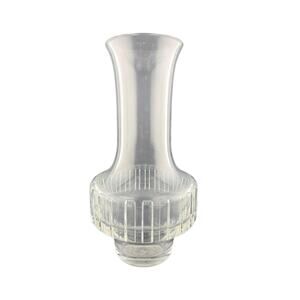 Vintage Baccarat Mid-Century Modern Crystal Vase with Weighted Fluted Base